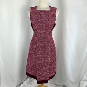NWT Raoul Pink Tweed Midi Dress w Pockets